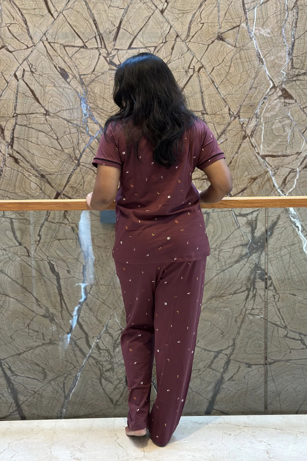 Autumn Burgundy Women’s Pyjama Set