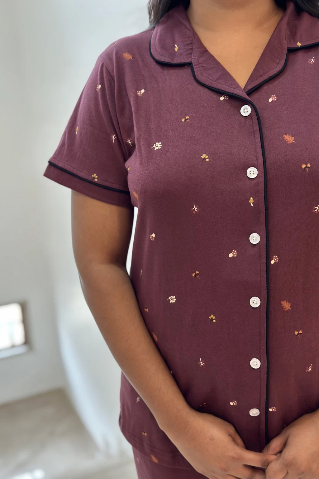 Autumn Burgundy Women’s Pyjama Set