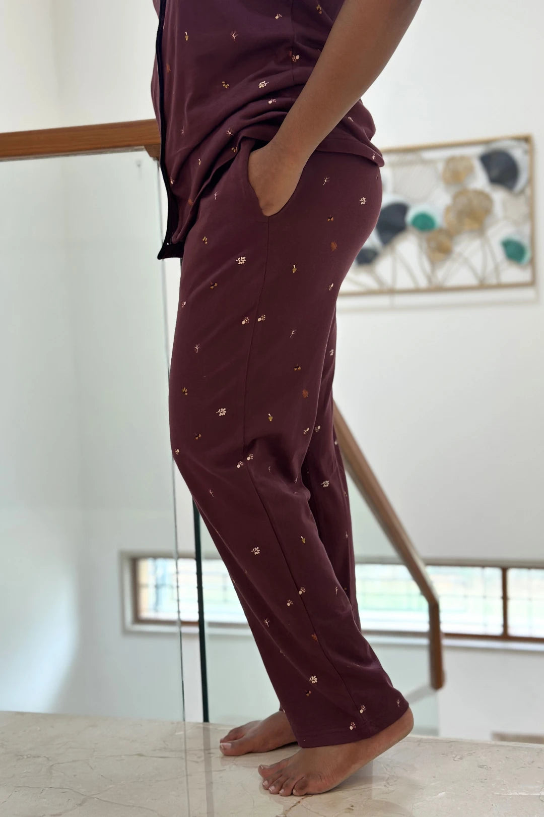 Autumn Burgundy Women’s Pyjama Set