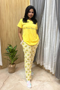 Bee Happy-Women's Printed Night Suit