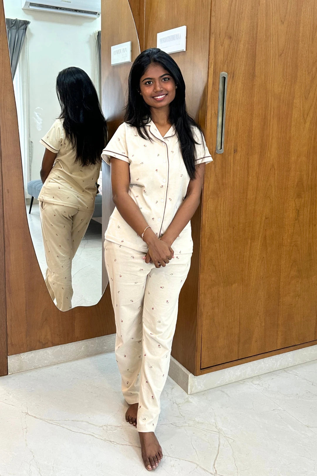 Beige Rose Women's Pyjama Set