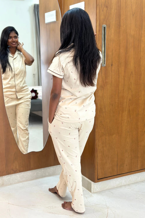 Beige Rose Women's Pyjama Set