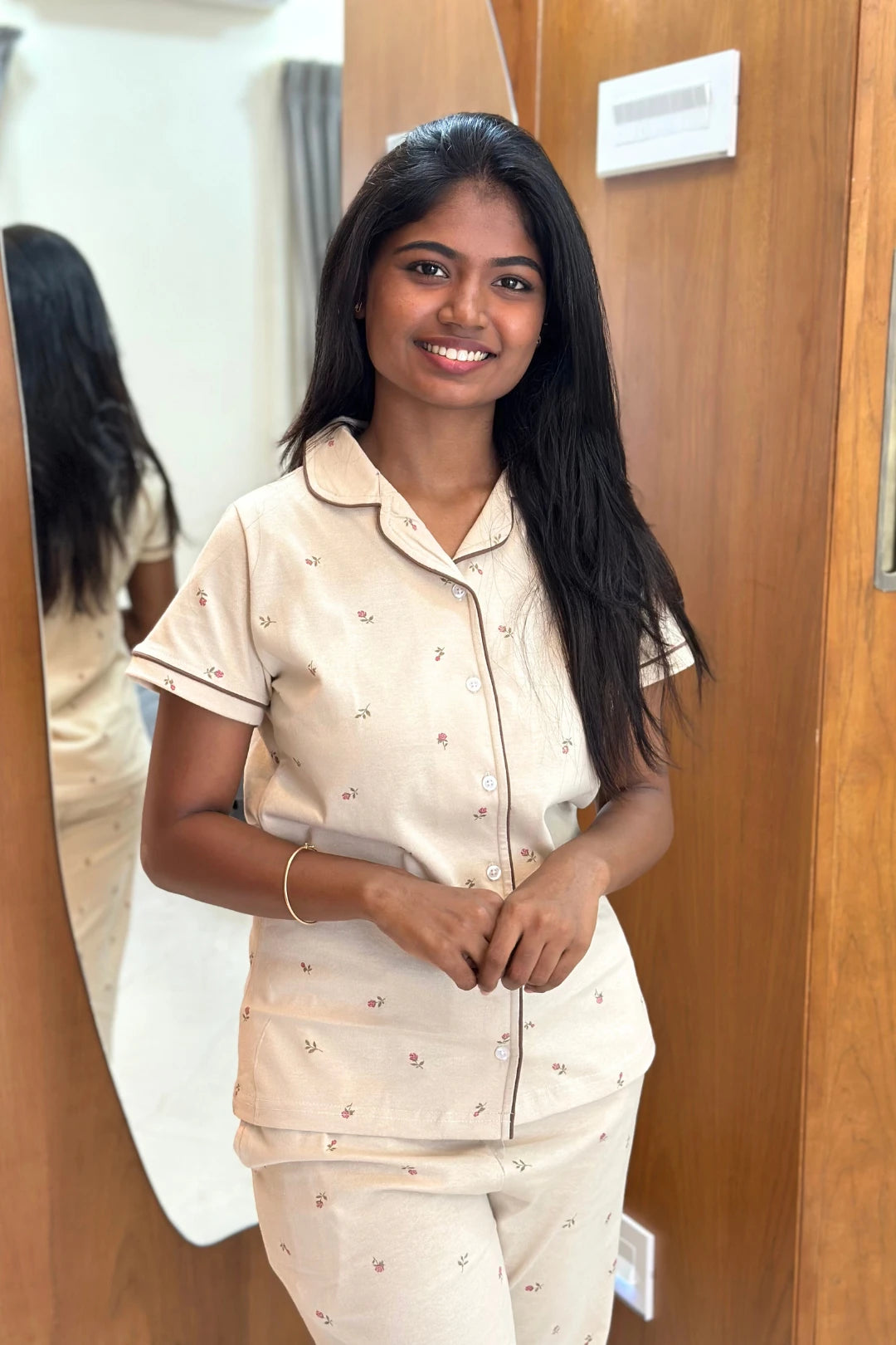 Beige Rose Women's Pyjama Set