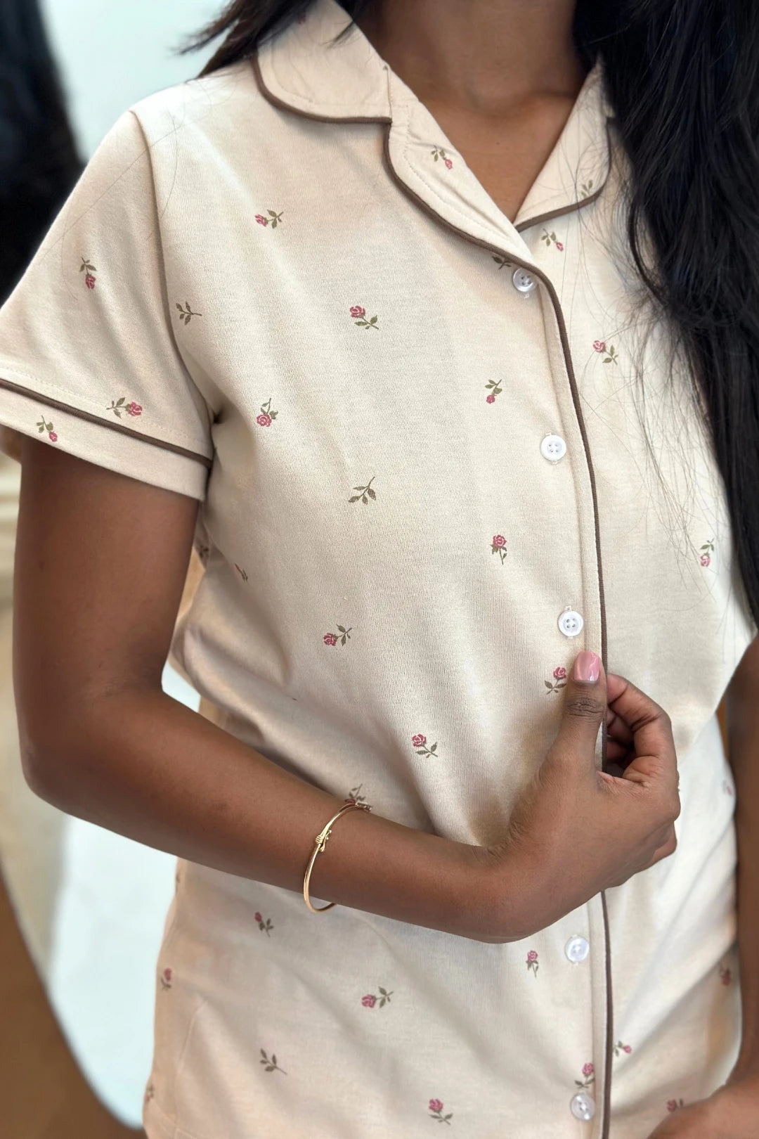 Beige Rose Women's Pyjama Set