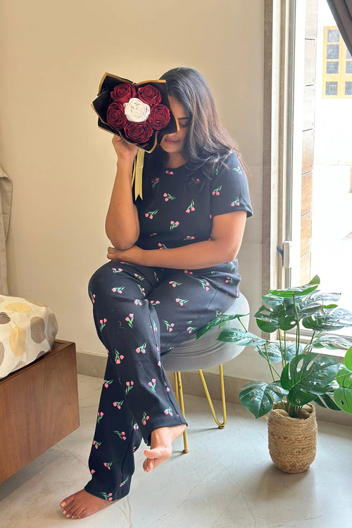 Black Tulip Knitted Co-ord Set