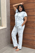 Blue Stitch Hearts Women’s Pyjama Set