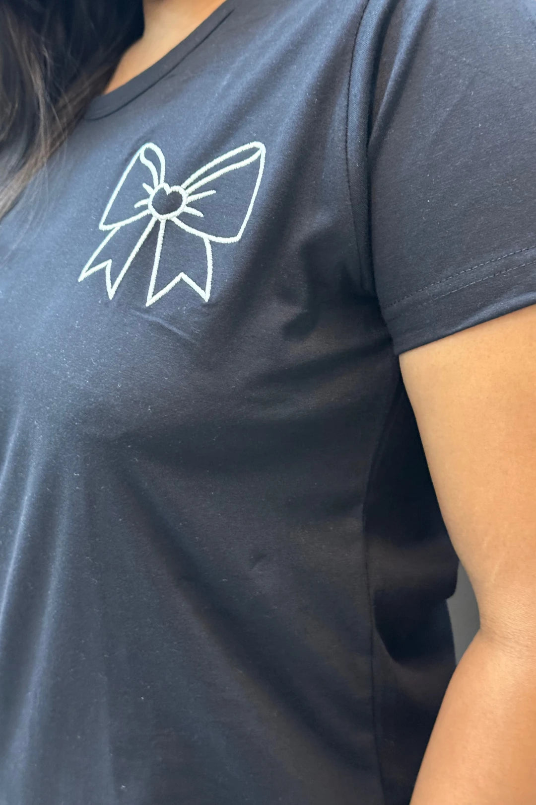 Bow Striped Women's Printed Night Suit