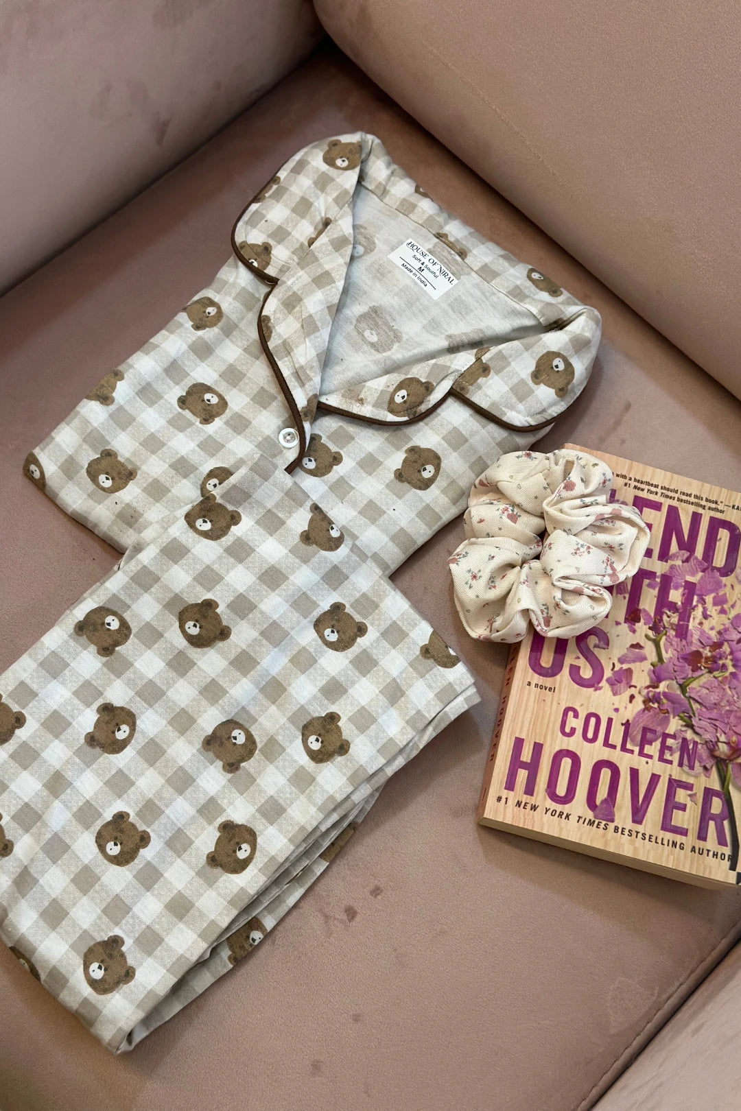 Brown Bear Gingham Women’s Pyjama Set