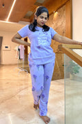 Dreamy Lavender-Women's Printed Night Suit