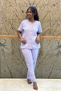 Lavender Waffle Knit Coord Set for Women