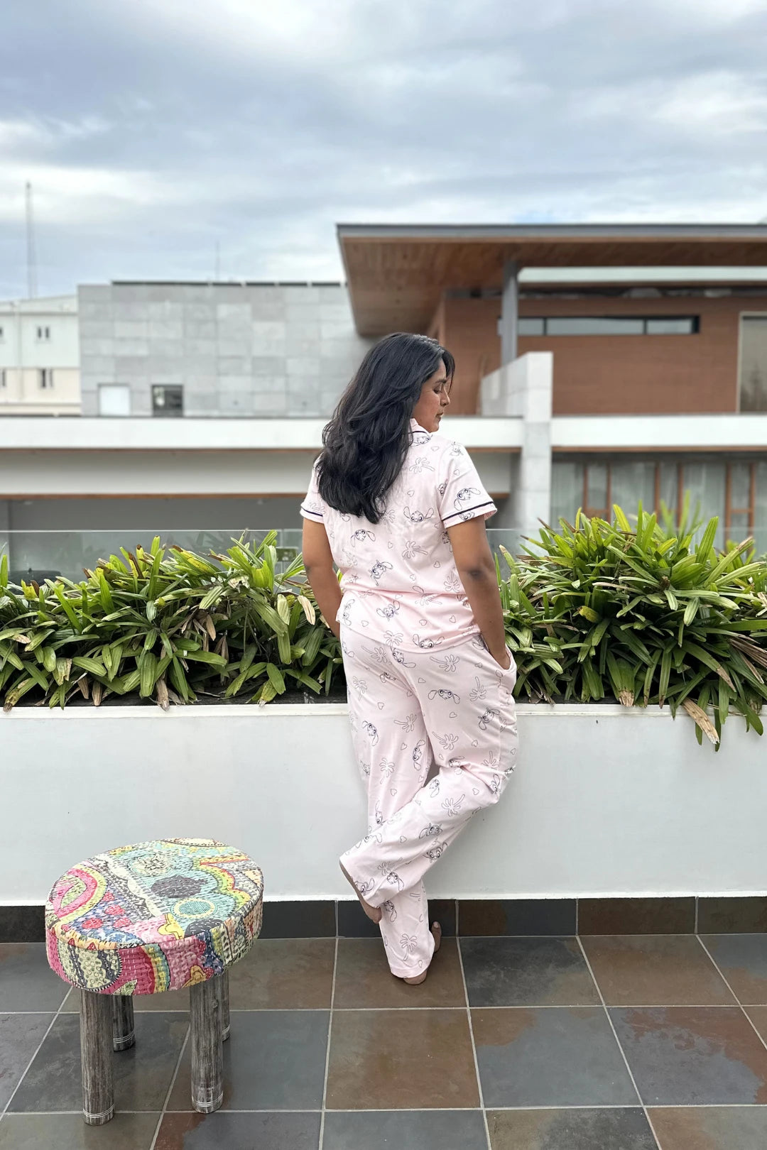 ⁠Pink Stitch Women’s Pyjama Set
