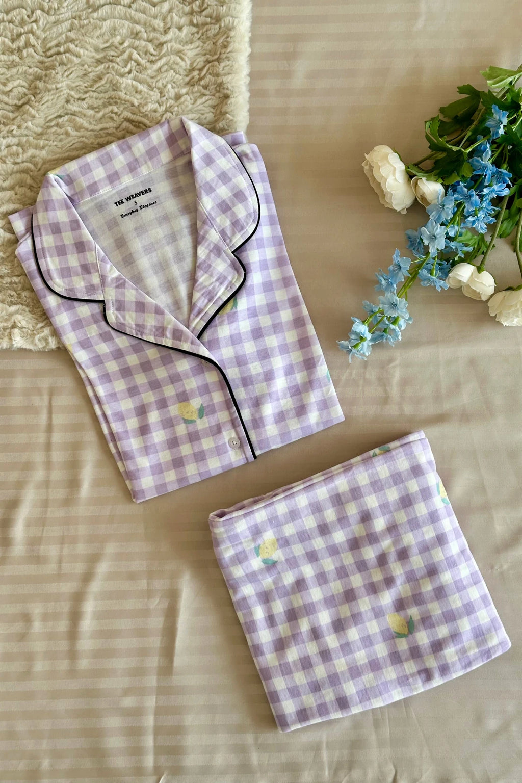 Purple Gingham-Women's Pyjama Set