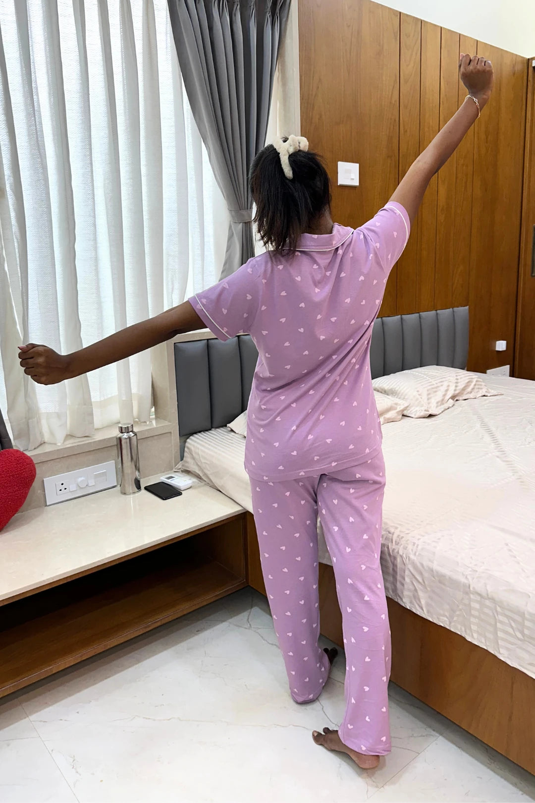 Purple Hearts Women's Pyjama Set