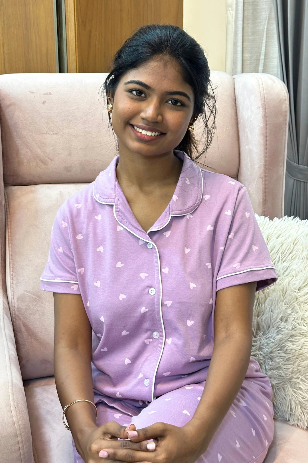 Purple Hearts Women's Pyjama Set