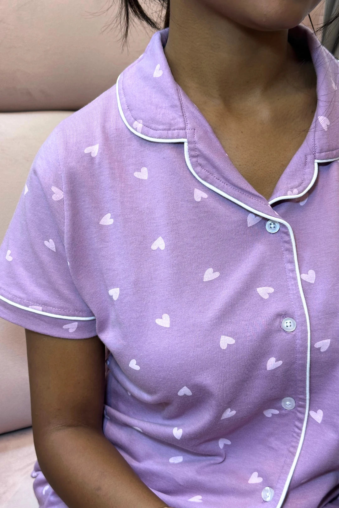 Purple Hearts Women's Pyjama Set