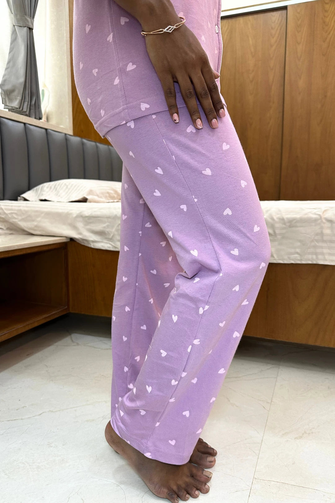 Purple Hearts Women's Pyjama Set