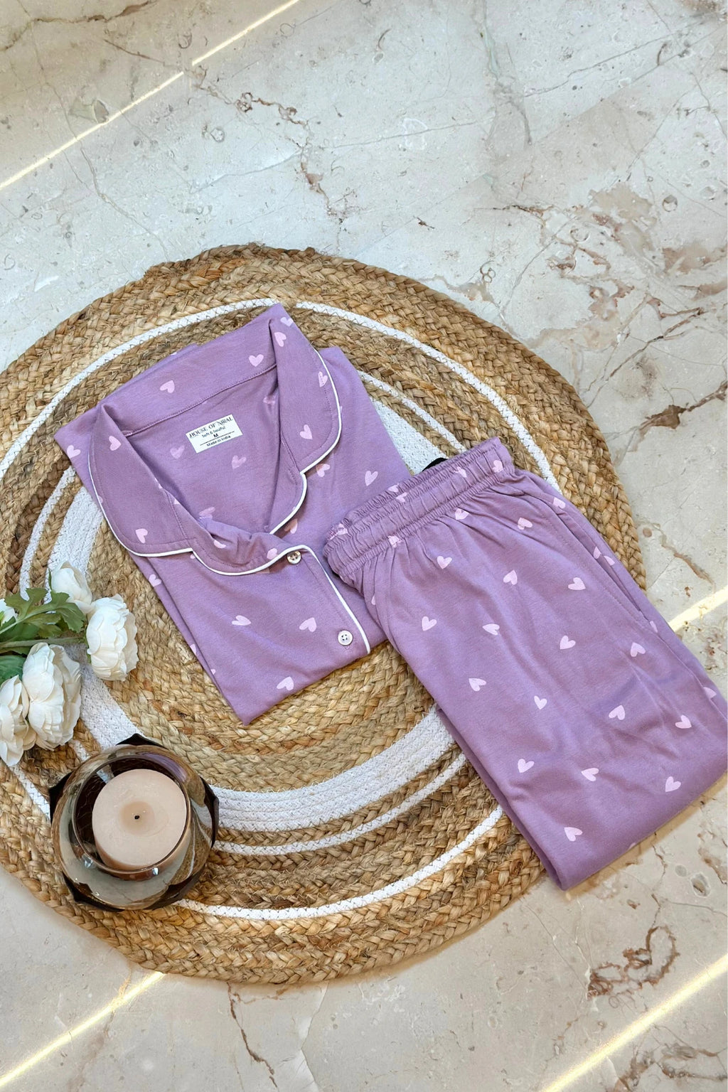Purple Hearts Women's Pyjama Set